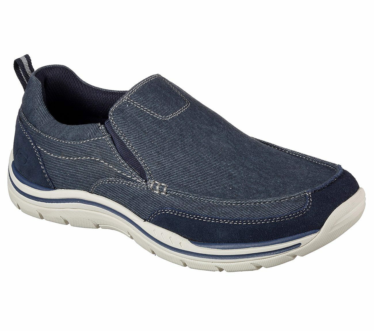 men's skechers canvas slip on shoes