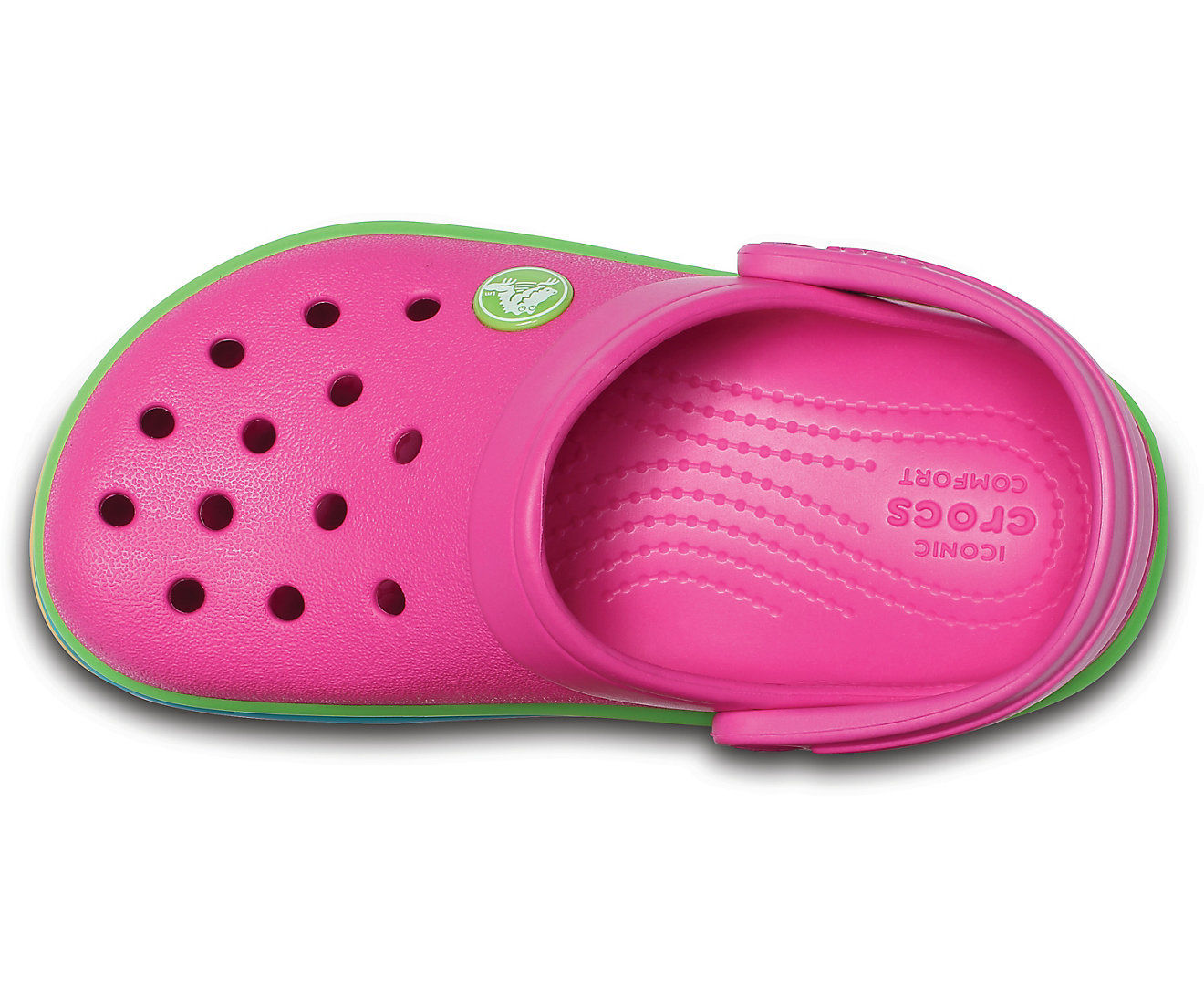 crocs crocband rainbow band clog