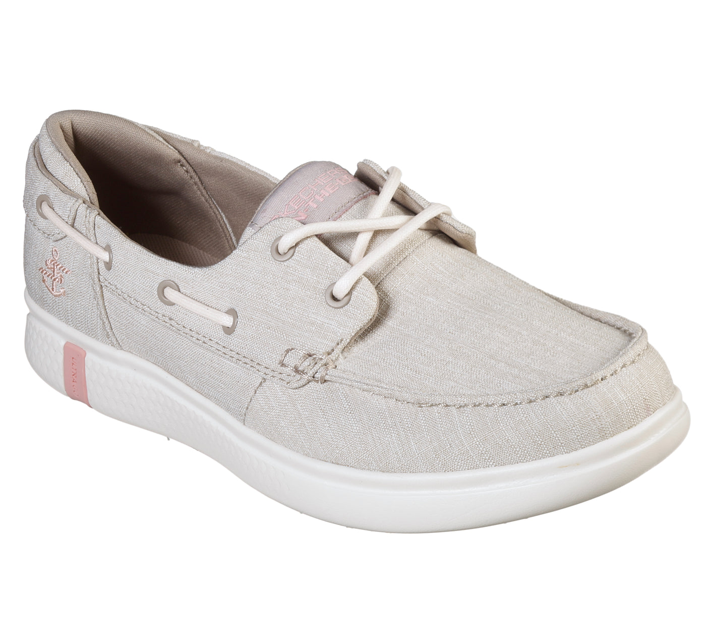 women's skechers on the go voyage boat shoe natural