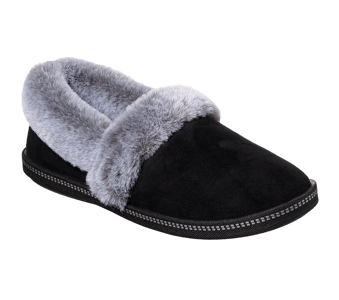 Skechers 32777 Blk Black Womens Soft Slip On Slippers The Shoe