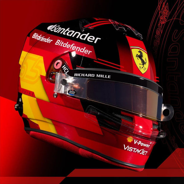 dave designs helmet Ferrari red