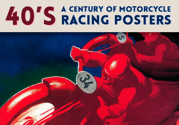 40's motorcycle racing posters