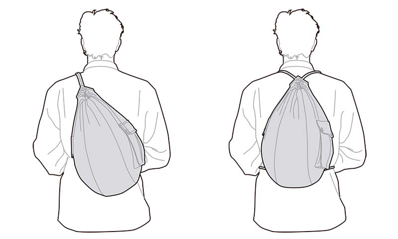 Halley Helmet Bag positions