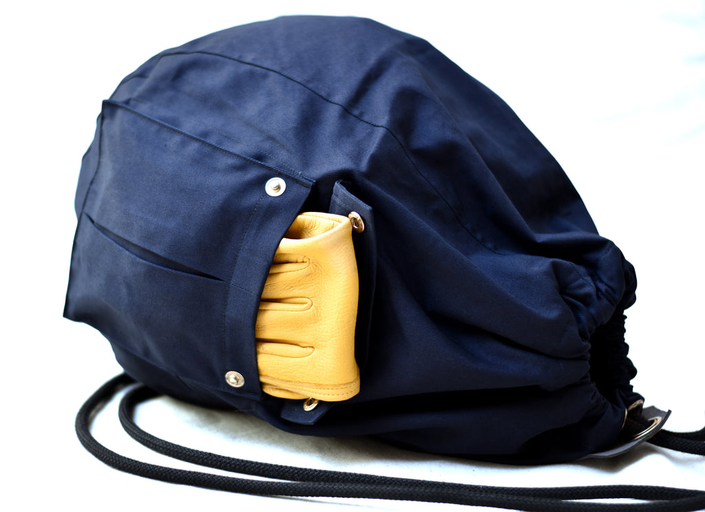 Helmet Bag blue navy side pocket