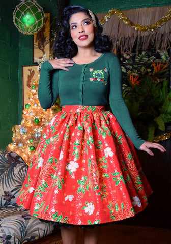 Christmas in Paradise Luxe Beverly Gathered Skirt