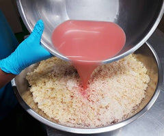 Adding watermelon juice to Dang Sticky-Rice Chips