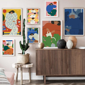 Abstract Figure Matisse Wall Art Canvas Painting Nordic Canvas Posters And Prints Vintage Wall Pictures For Living Room Decor Gallery Wallrus Free Worldwide Shipping