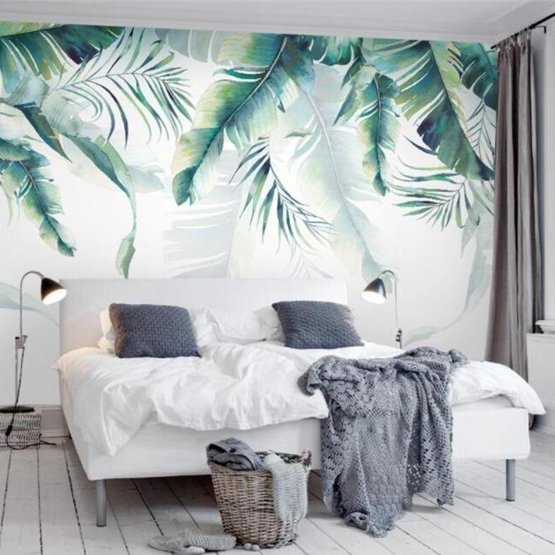 Palm Banana Leaves Shadows Wall Mural