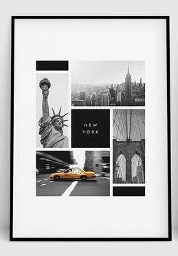 London Paris New York Photography Collage Gallery Wall Art Prints