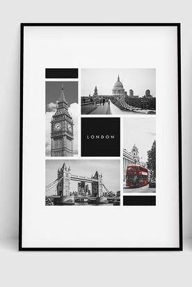 London Paris New York Photography Collage Gallery Wall Art Prints