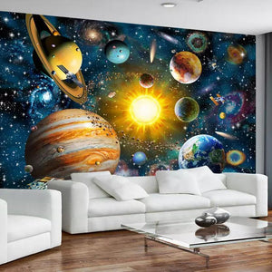 Kids Bedroom Universe Planets Wall Mural Gallery Wallrus Free Worldwide Shipping