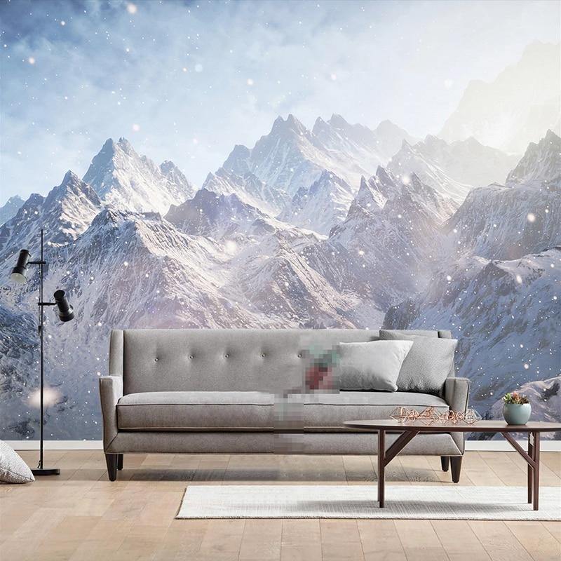 Ombre Snow Mountain Wall Mural Gallery Wallrus Free Worldwide Shipping