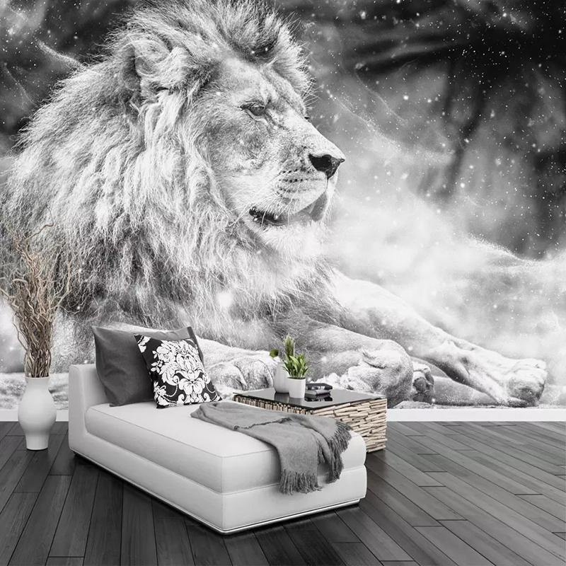 Enchanted White Lion Wall Mural