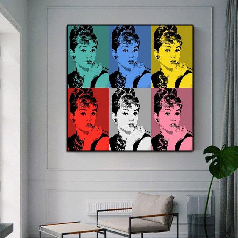 Audrey Hepburn Various Pop Art Paintings By Andy Warhol Gallery Wallrus Free Worldwide Shipping