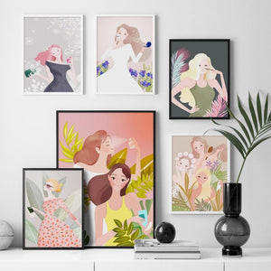 Cute Colorful Girl Paintings Gallery Wall Art Prints Gallery Wallrus Free Worldwide Shipping
