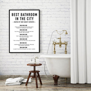 Funny Bathroom Hotel Reviews Art Print Gallery Wallrus Free
