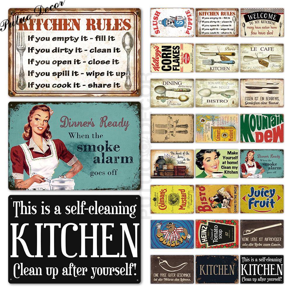 Retro Kitchen Wall Decor Signs