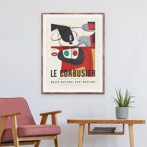 1954 French Art Museum Le Corbusier Exhibition Art Print from Gallery Wallrus | Eclectic Wall Art & Decor with Worldwide Shipping