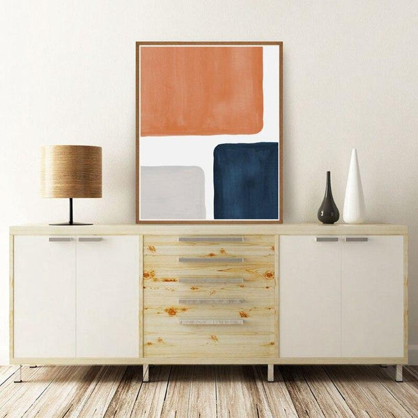 Mid Century Modern Color Block Wall Art Painting Gallery Wallrus Free Worldwide Shipping