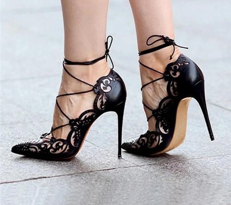heels that tie up the ankle