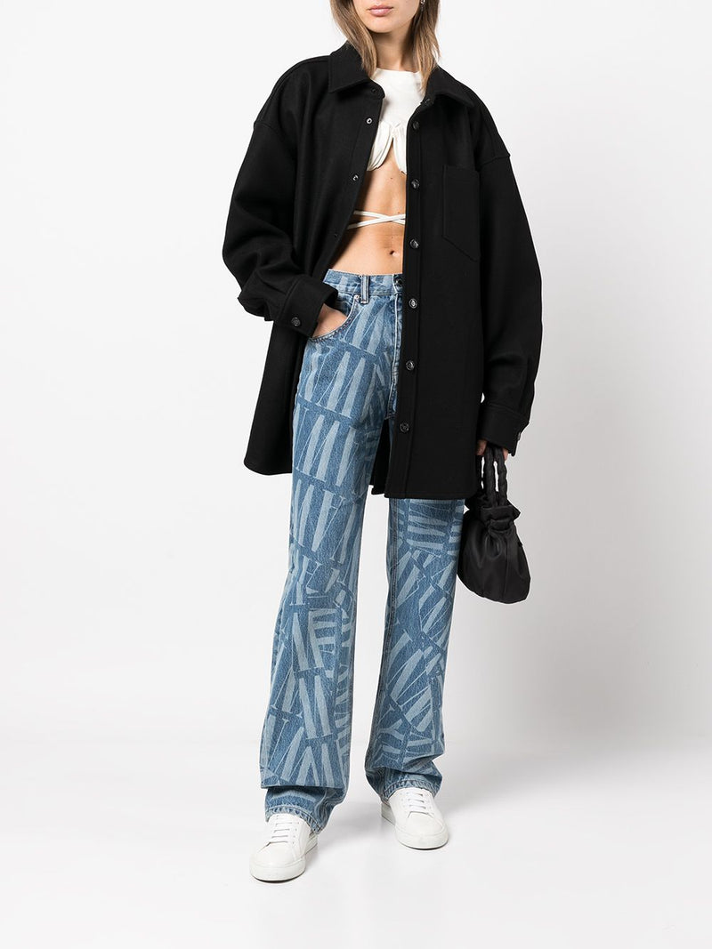 ALEXANDER WANG Women Oversized Shirt Coat With Flag Tag – Atelier