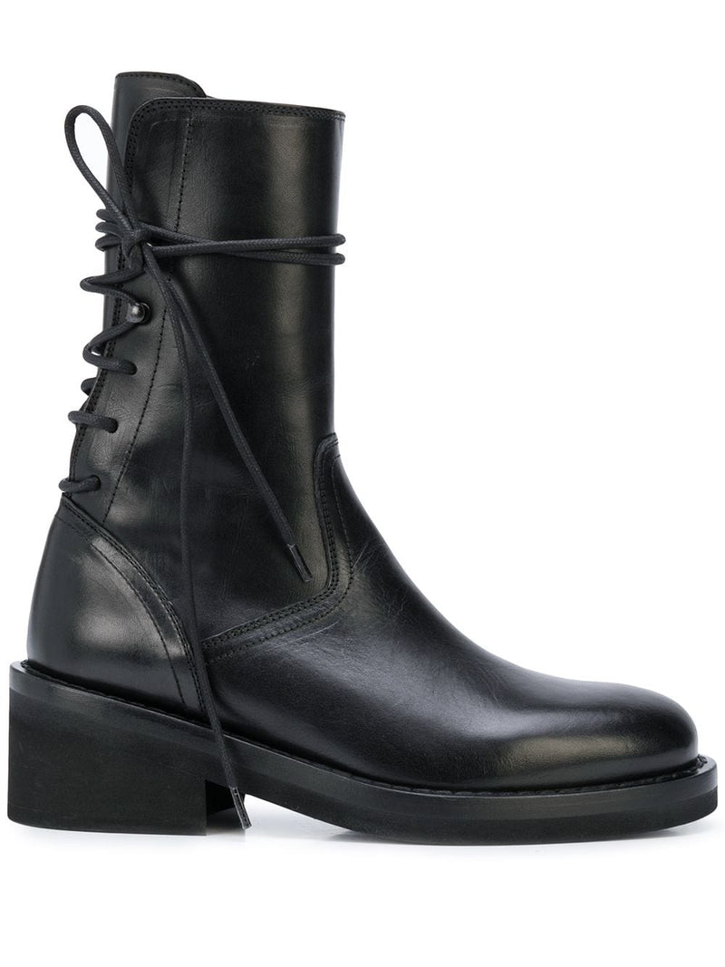 ann demeulemeester back lace boots