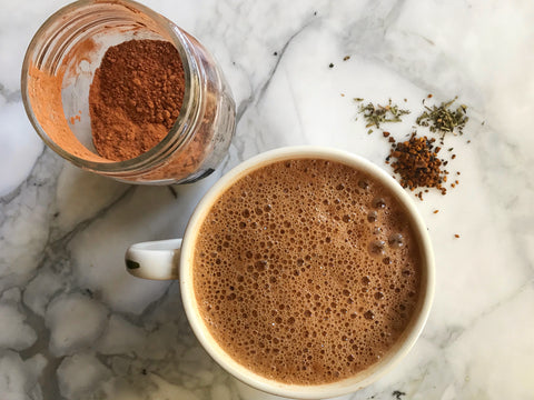 Peppermint Hot Chocolate with Chaga Mushroom