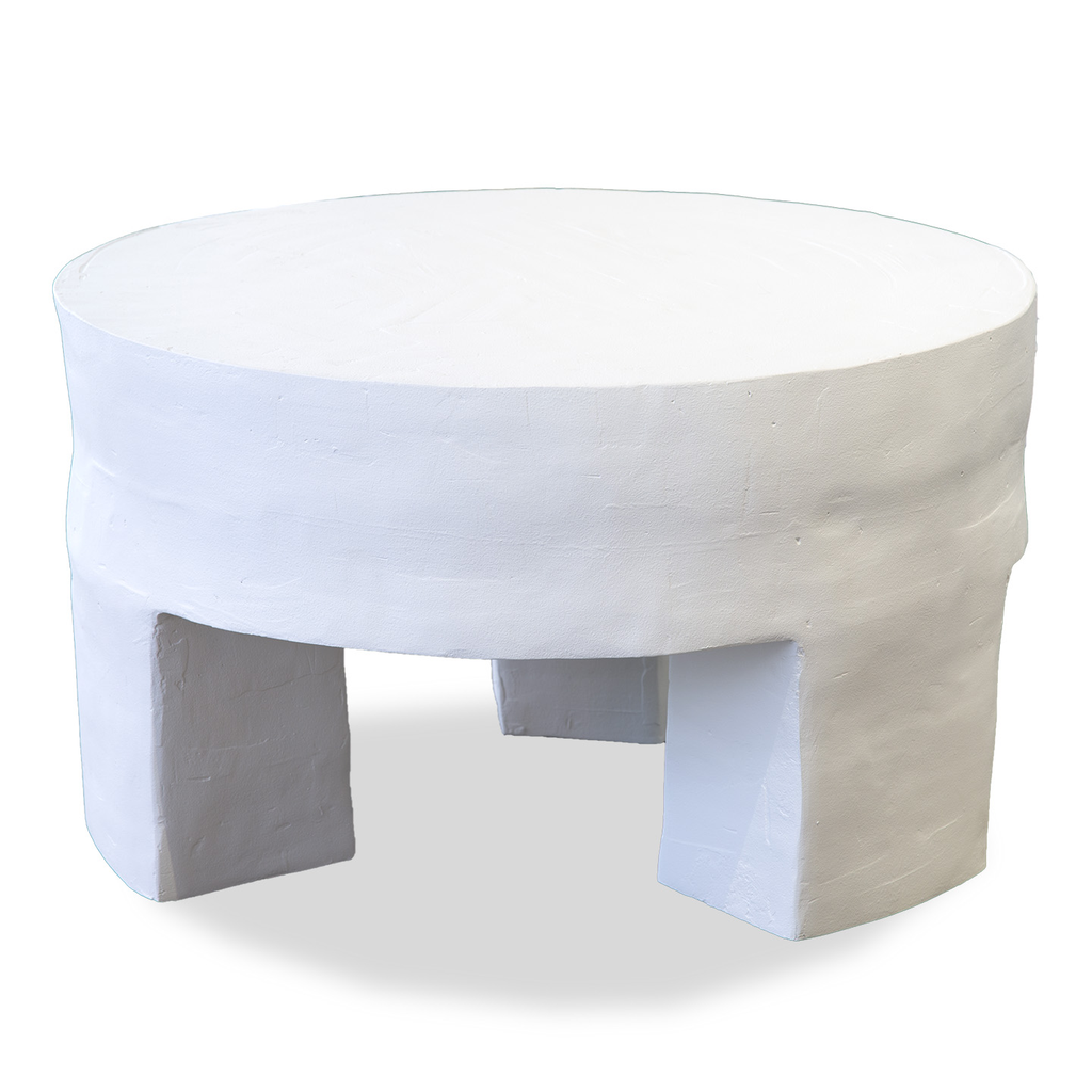 plaster coffee table aged stone