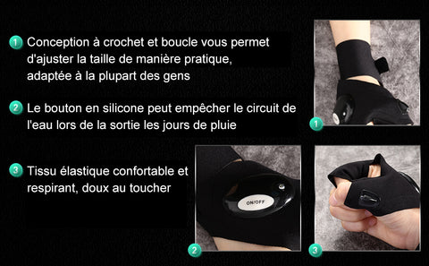 Achat Haute Qualité Super superbright gant LED Lumière Stage Show Gants DJ