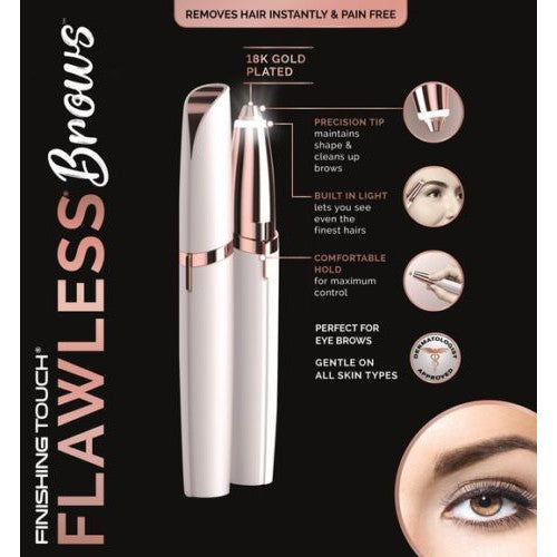 new flawless brows 18k gold plated