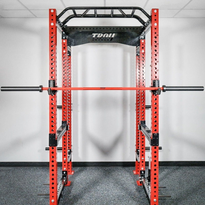 Red and 2025 black squat rack