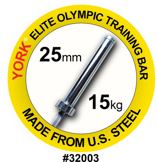 YORK Women s Needle Bearing Olympic Training Weight Bar 25 mm