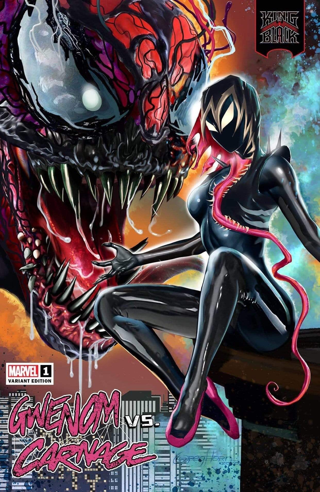 King in Black Gwenom vs Carnage #1 Greg Horn Trade Dress Variant (01/1