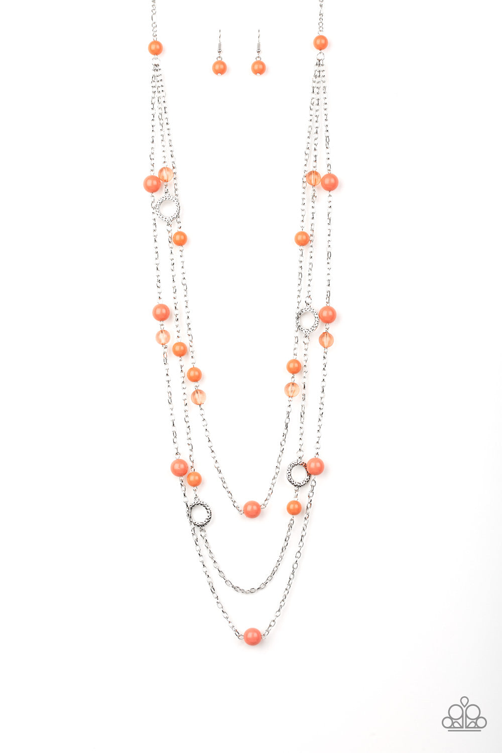 orange coral bead necklace