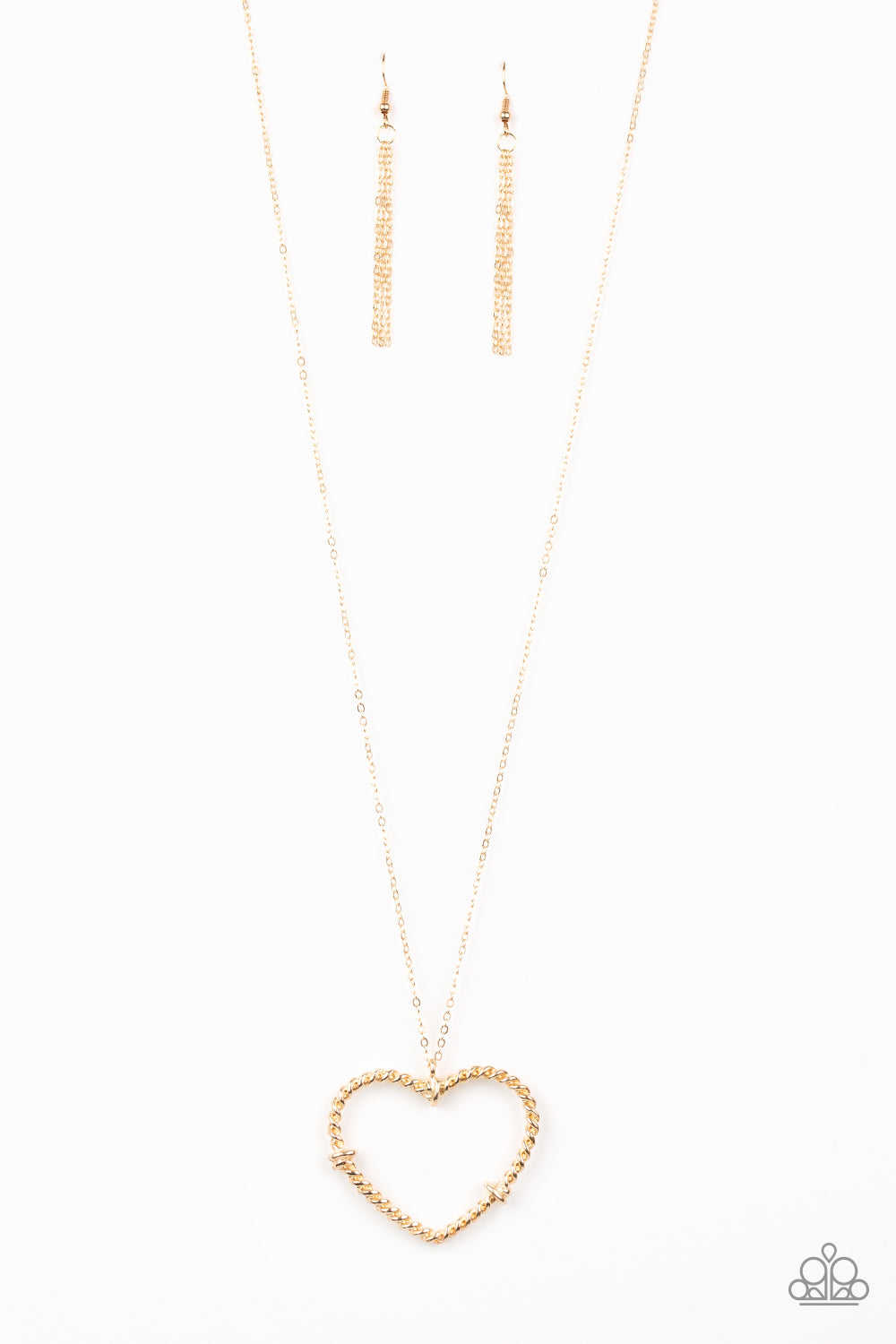 long gold heart necklace