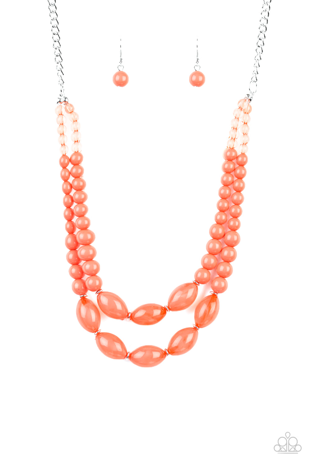 coral orange necklace