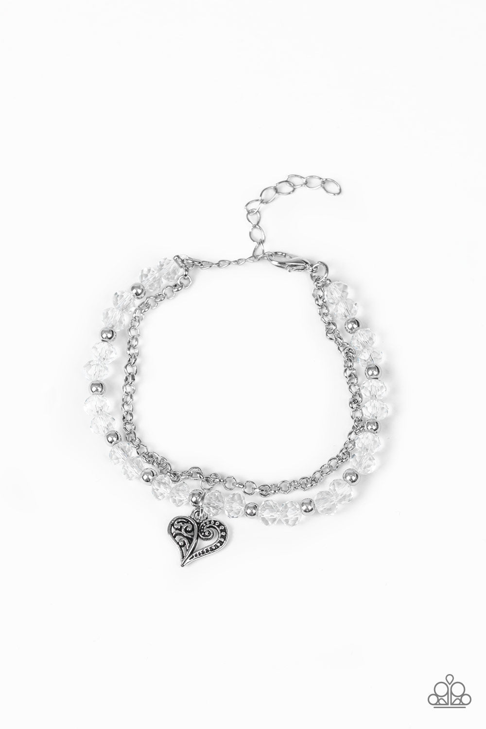 silver heart charm bracelet