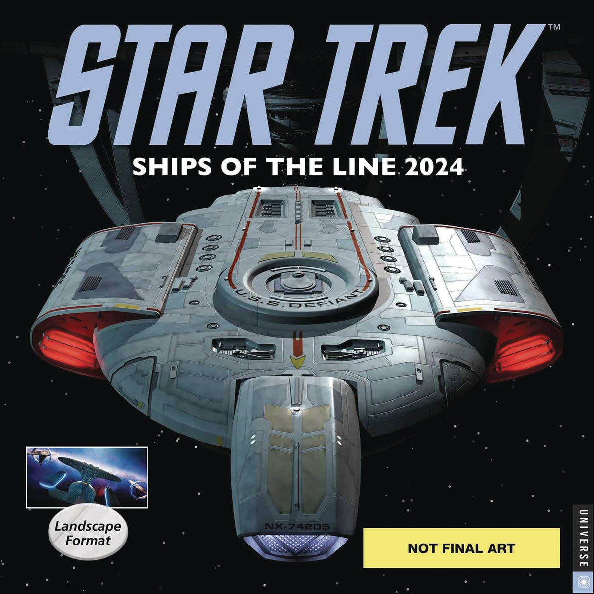 STAR TREK SHIPS OF LINE 2024 WALL CALENDAR Impulse Creations Comics   STL270094 1200x1200 