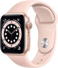 Apple Watch Series 6 GPS, 40mm Gold Aluminium Case with Pink Sand Sport Band