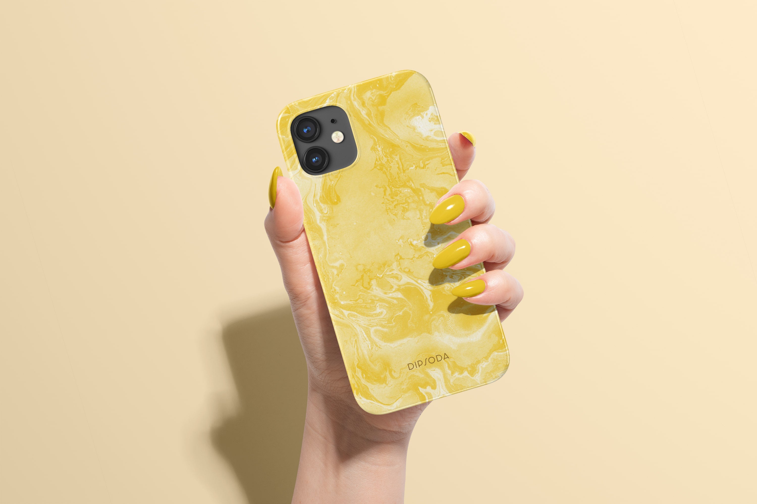 Banana Smoothie Yellow Marble Protective Phone Case