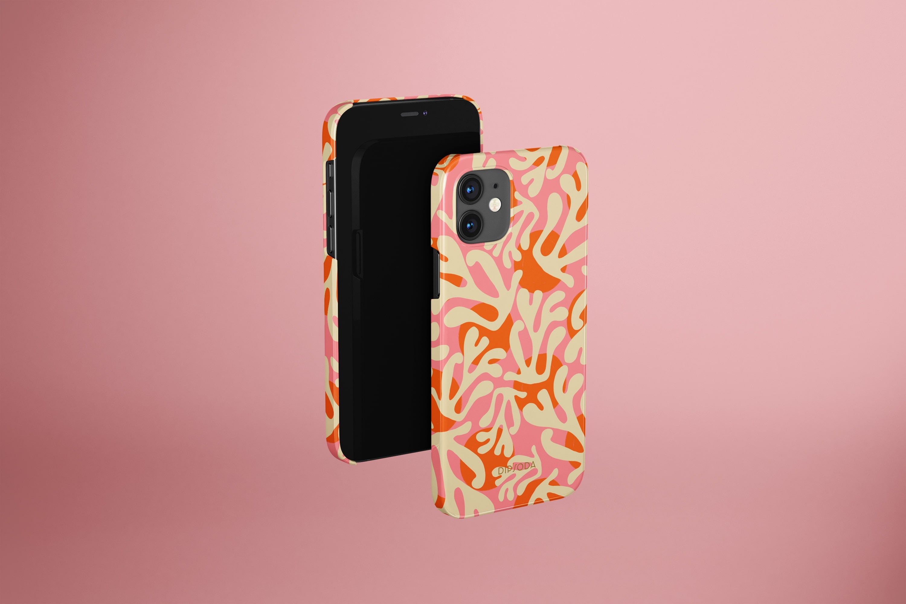 Illusion Pink Orange Beige Coral Protective Phone Case