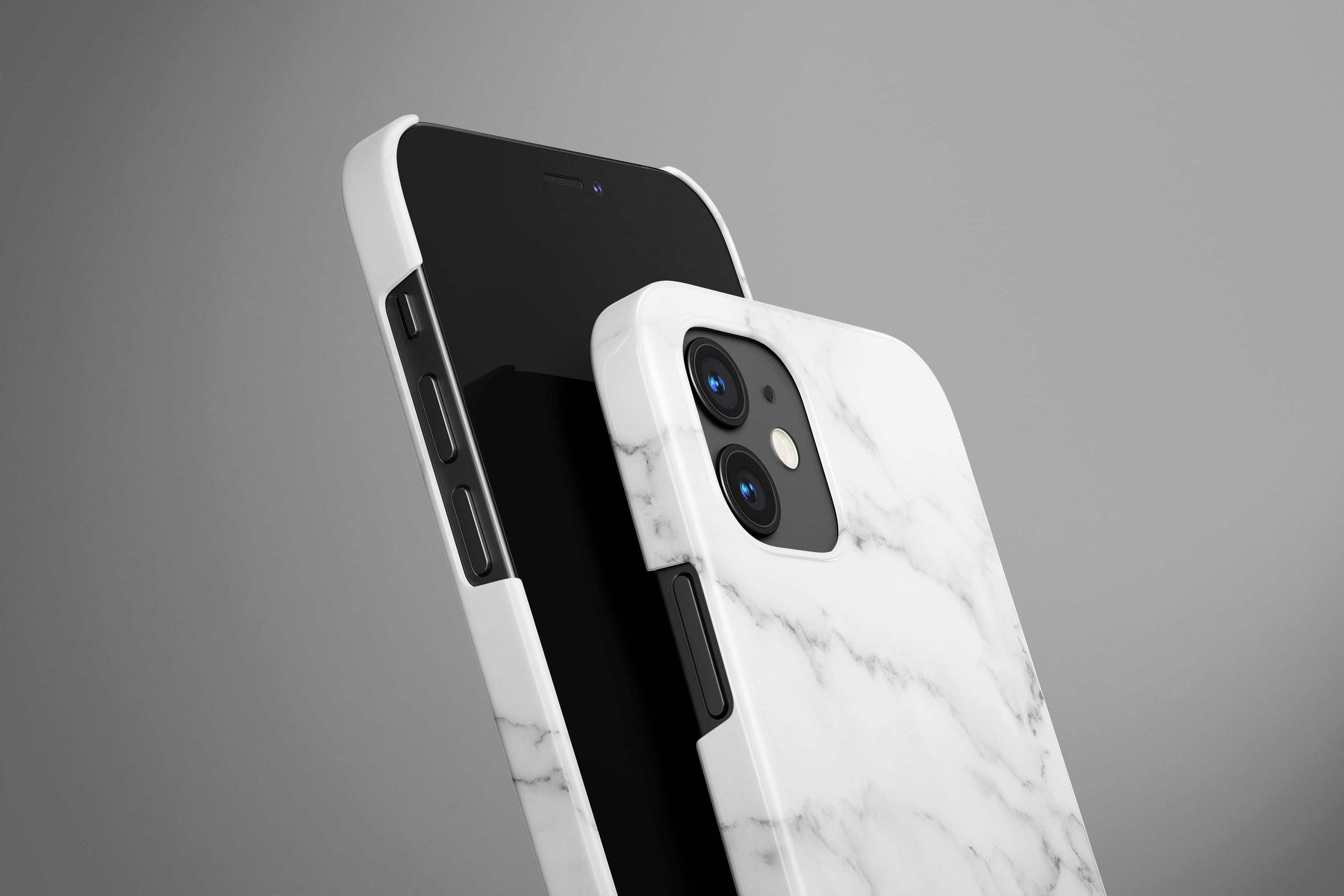 White Marble Protective Phone Case