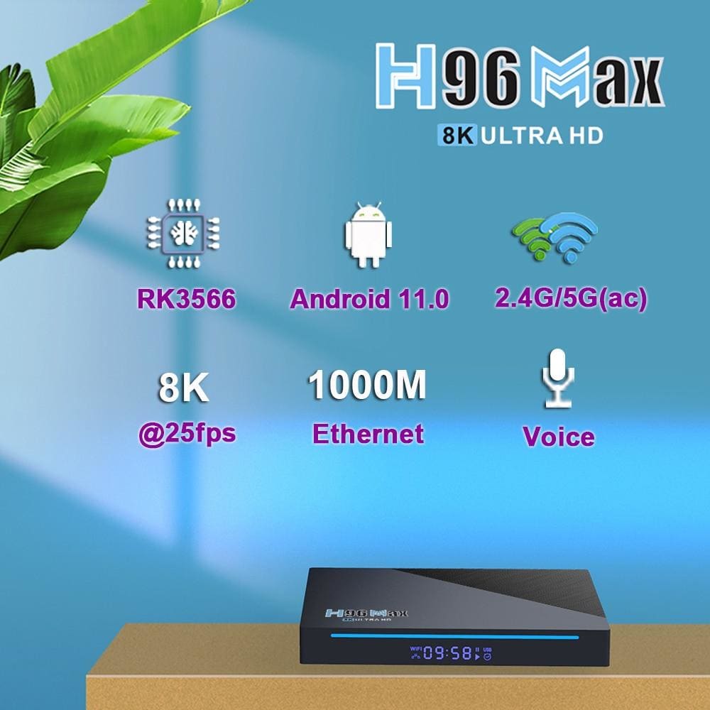 E-India H96 Max RK3566 2022 8GB RAM Android 11 New Smart TV BOX