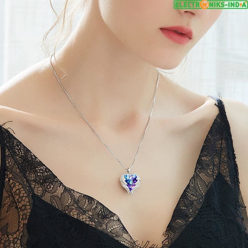 Swarovski crystal Angel Wings Pendant Necklace | Wing pendants, Shop  necklaces, Crystal angels