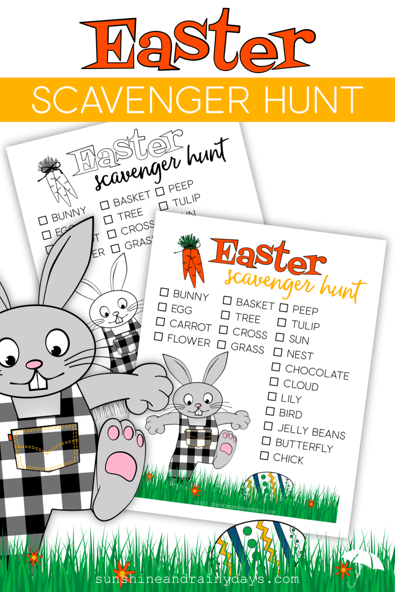 Easter Scavenger Hunt (PDF) Sunshine And Rainy Days