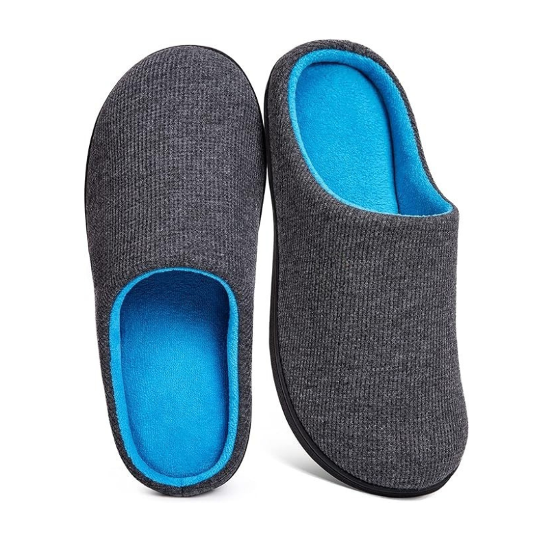 Non Slip Rubber Sole Memory Foam House Slippers