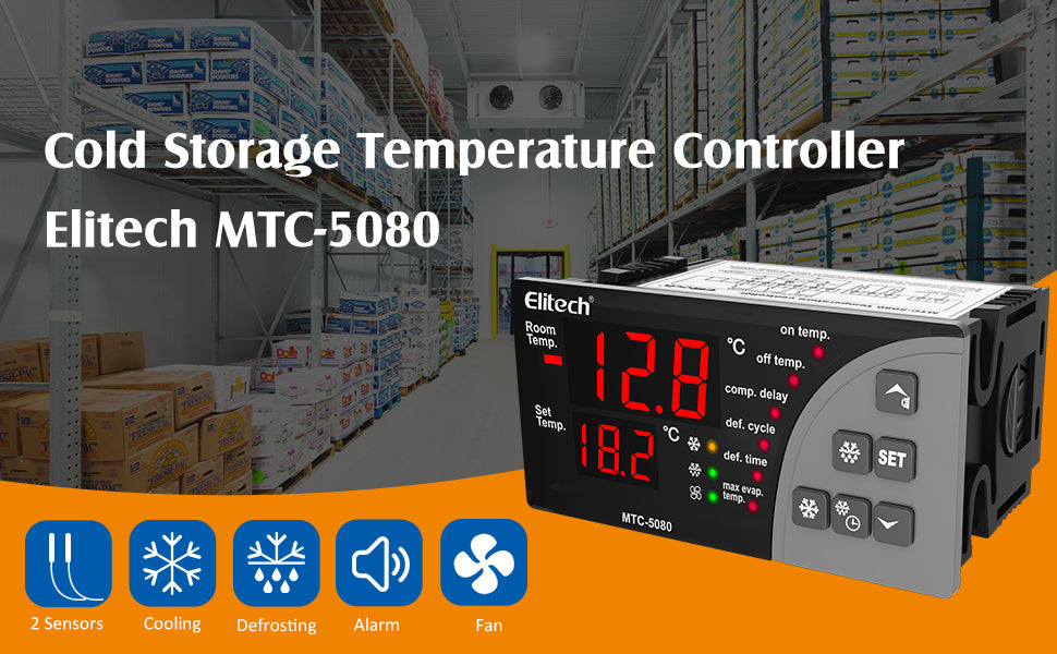 Elitech MTC-5080 Digital Temperature Controller Universal Thermostat