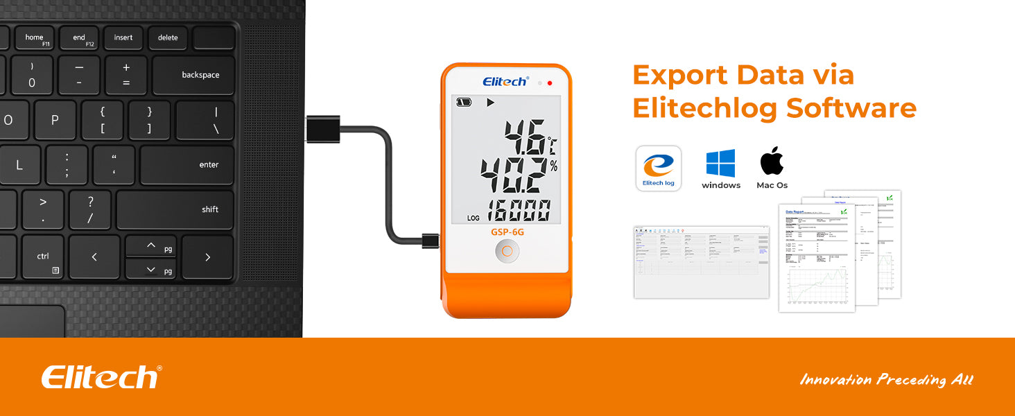 Elitech GSP-6G Digital Data Logger with Detachable Buffered Probe – Elitech  Technology, Inc.