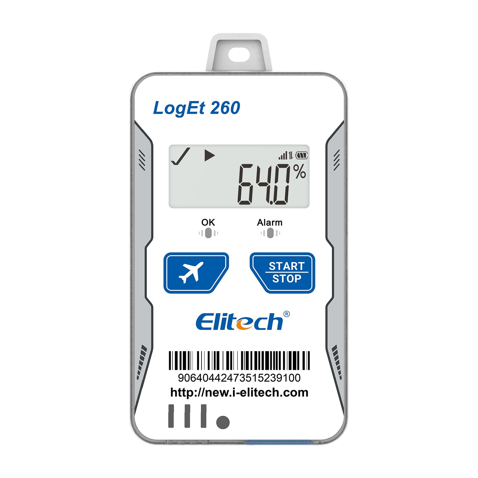 Elitech 4G GPS Reusable Real-time Temperature Humidity Data Logger Light/Shock/Location, Built-in SIM Card, Shadow Data,Airplane mode,Cloud Data Storage,SMS/Email/APP/Web Alarm,100000 Points,Loget 260-TH