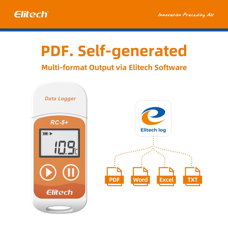 Elitech RC-4HC Digital Temperature Humidity Data Logger – Elitech